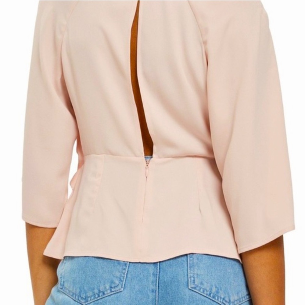NWOT Topshop light pink blouse, size 12